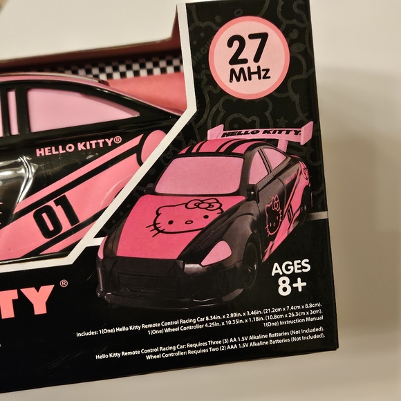 🙍🏼‍♂️⬇️Hello Kitty Remote Control Racing Car With Wheel Controller - Picture 7 of 11